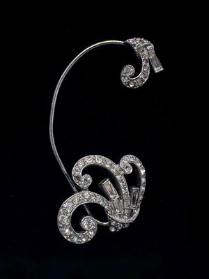 1940s Vintage Marcel Boucher Earwrap/Ear cuff Signed Filligree Swirls