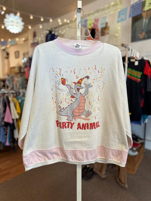 Vintage 1980s Disney Figment "Party Animal" Epcot Shirt – Size XL