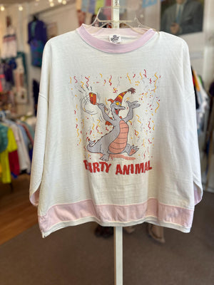 Vintage 1980s Disney Figment "Party Animal" Epcot Shirt – Size XL
