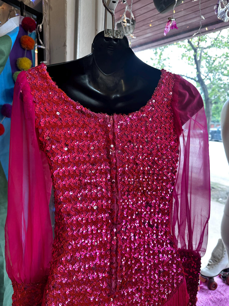 Vintage 1970's/60's Dance or Ice Skating Chappell Roan Midwest Princess Bodysuit XS