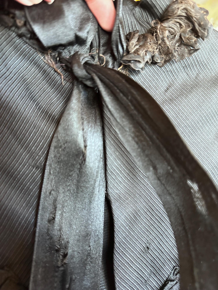 Antique Fringe 1800s Mourning Civil War Era Capelet Beaded Fringe As Is