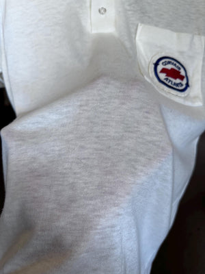 Vintage 1970's/80s Men's Corvair Chevrolet Embroidered and Screen Printed Dealer Polo Thin Cotton size Large