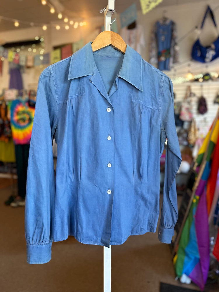 1940's WAVES Woman Naval Reserve World War II Lot of Two Dress Shirts Medic possible BLOOD as is