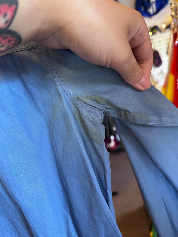 1940's WAVES Woman Naval Reserve World War II Lot of Two Dress Shirts Medic possible BLOOD as is