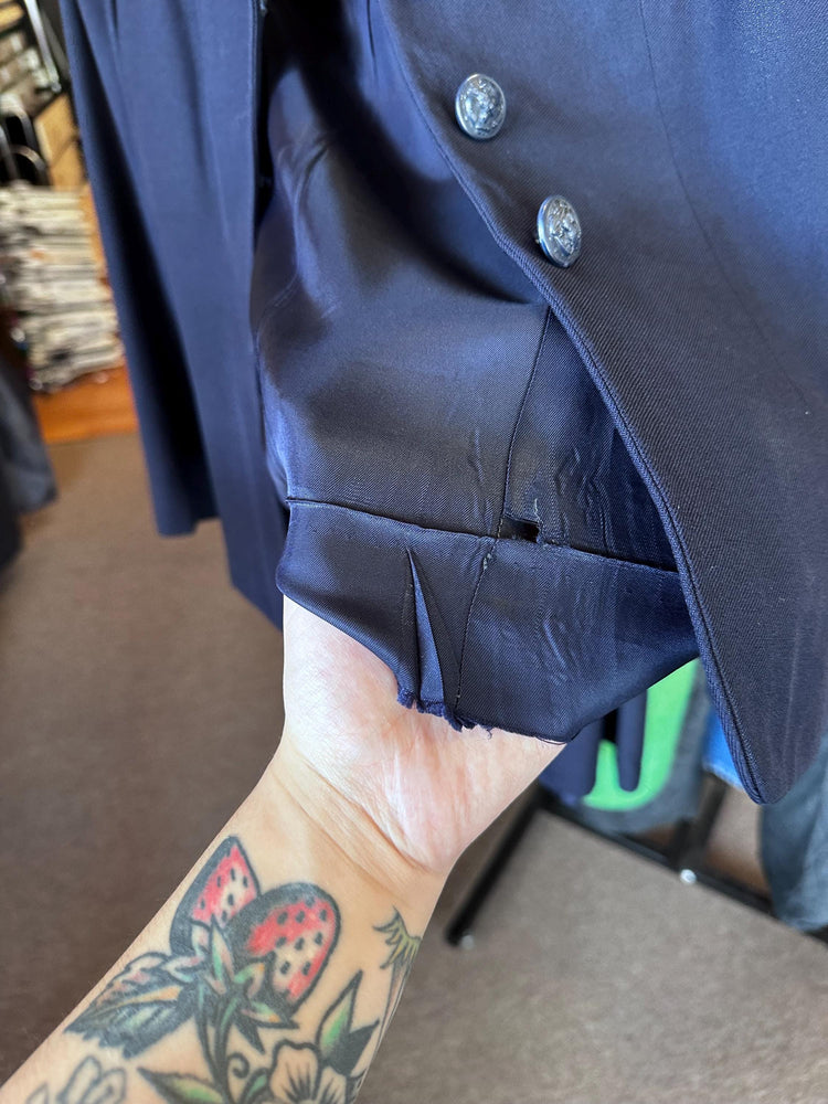 1940's WAVES Women's Naval Reserve Navy Blue Blanket Uniform Skirt and Jacket as Is