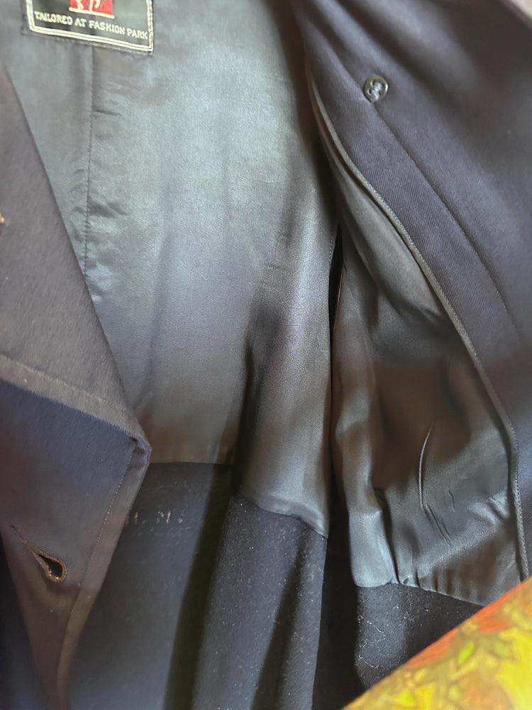 1940's WAVES Women's Naval Reserve Lighter Weight Peacoat Overcoat with Lining AS IS