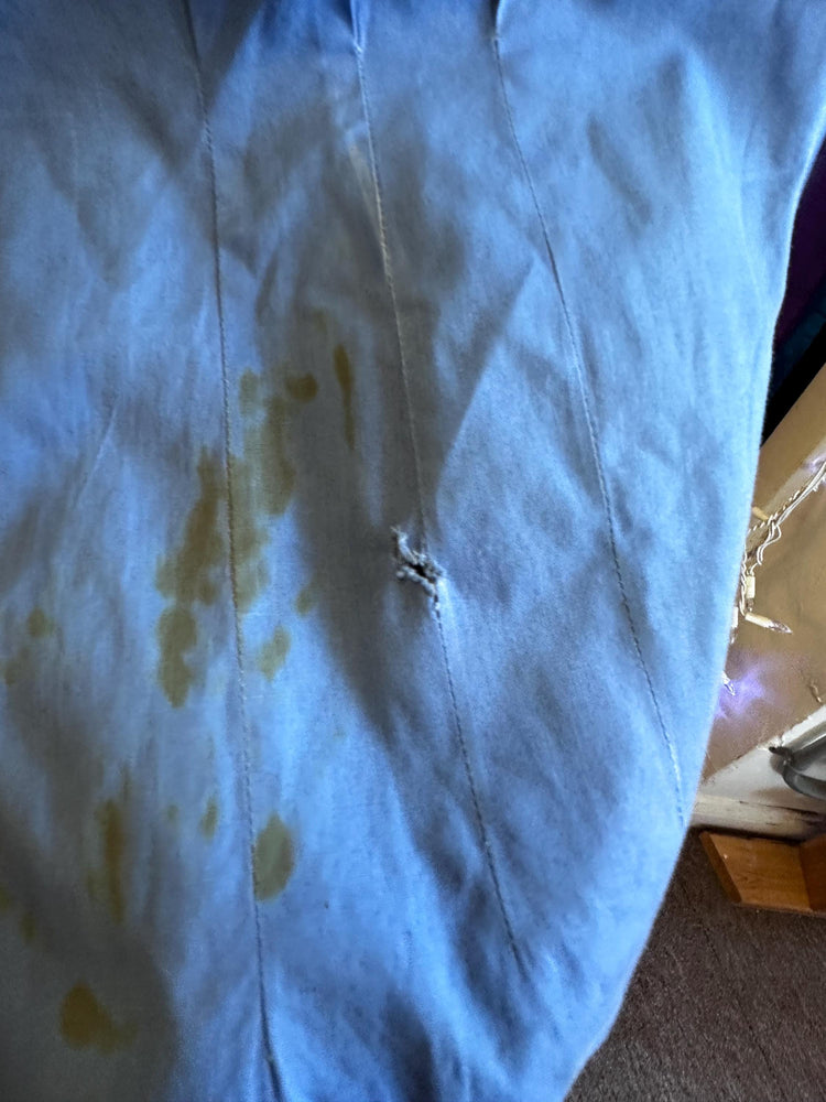 1940's WAVES Woman Naval Reserve World War II Lot of Two Dress Shirts Medic possible BLOOD as is