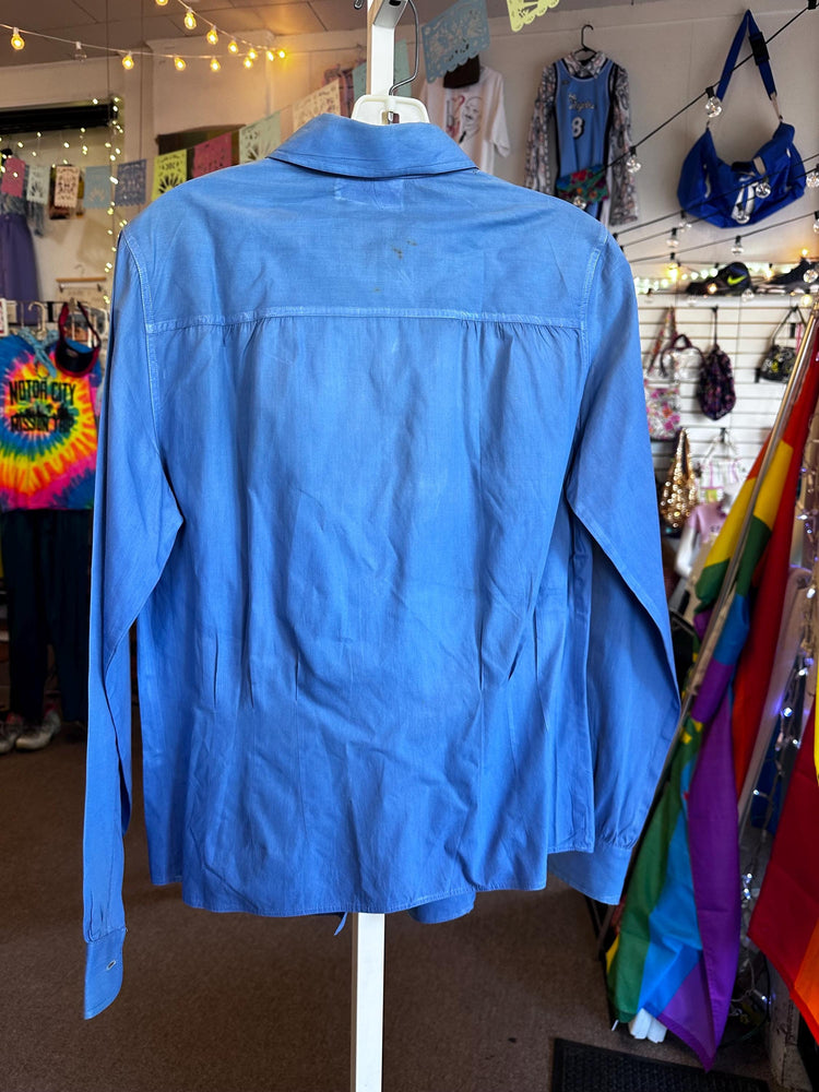 1940's WAVES Woman Naval Reserve World War II Lot of Two Dress Shirts Medic possible BLOOD as is