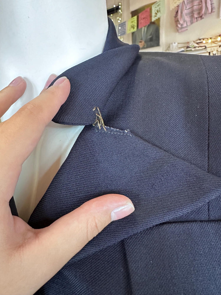 1940's WAVES Women's Naval Reserve Navy Blue Blanket Uniform Skirt and Jacket as Is