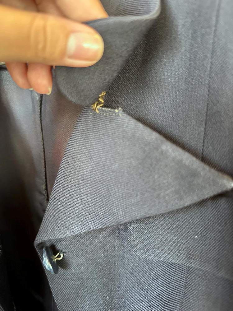 1940's WAVES Women's Naval Reserve Navy Blue Blanket Uniform Skirt and Jacket as Is