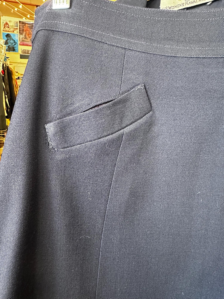 1940's WAVES Women's Naval Reserve Navy Blue Blanket Uniform Skirt and Jacket as Is