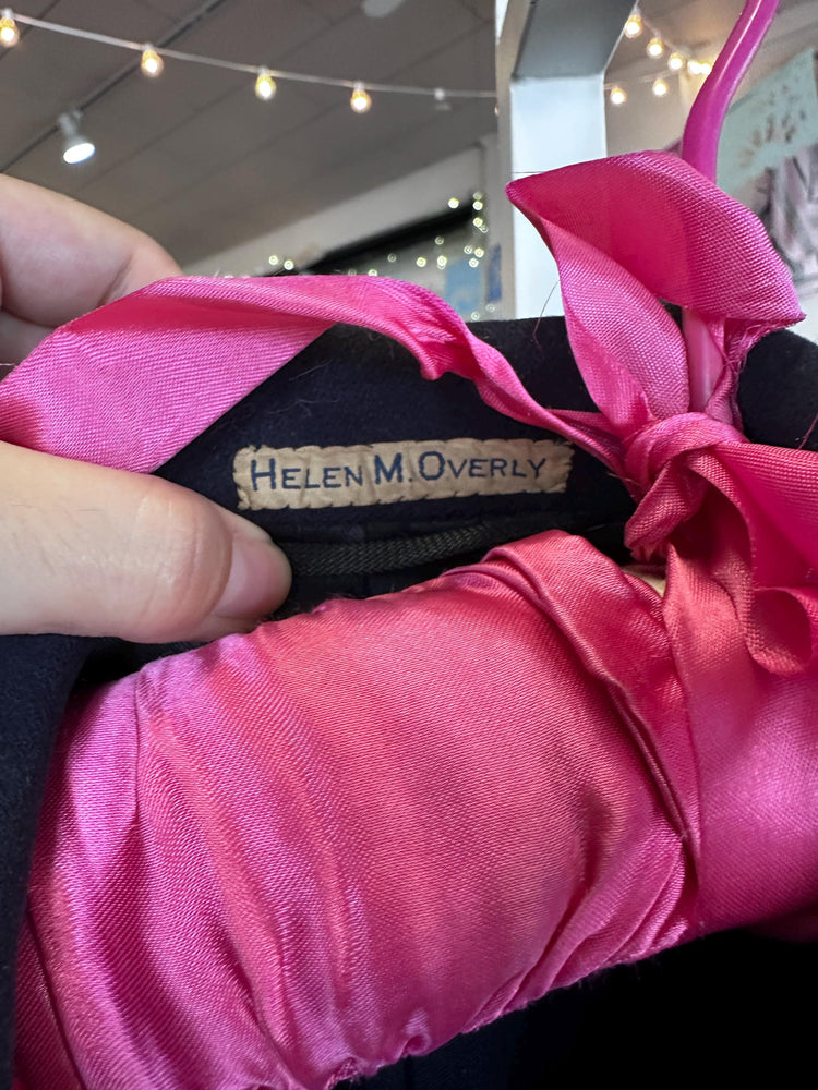 1940's WAVES Women Naval Reserve Navy Heavy Weight Wool Blend Winter Peacoat