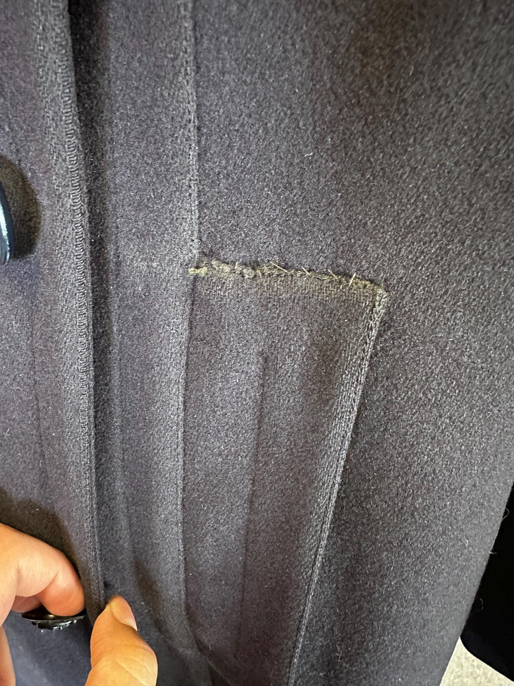 1940's WAVES Women Naval Reserve Navy Heavy Weight Wool Blend Winter Peacoat