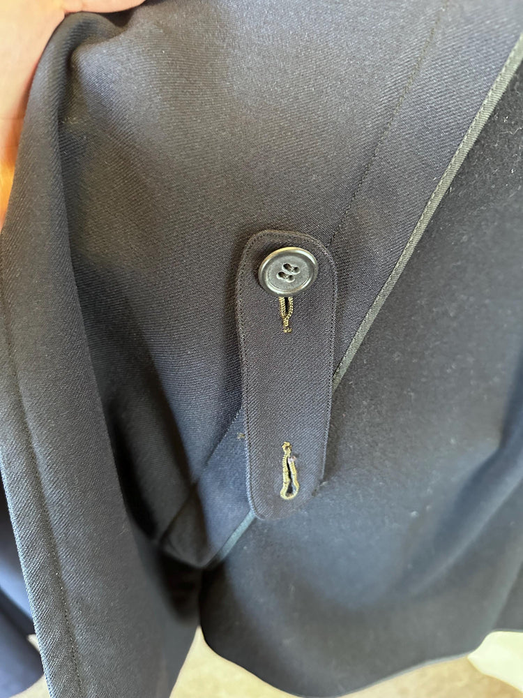 1940's WAVES Women's Naval Reserve Lighter Weight Peacoat Overcoat with Lining AS IS