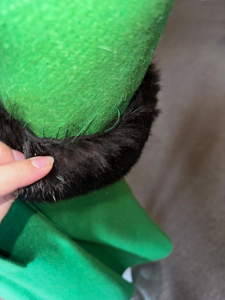 1960's VINTAGE Mod Kelly Green Wool and Fur Coat Size Small/XS