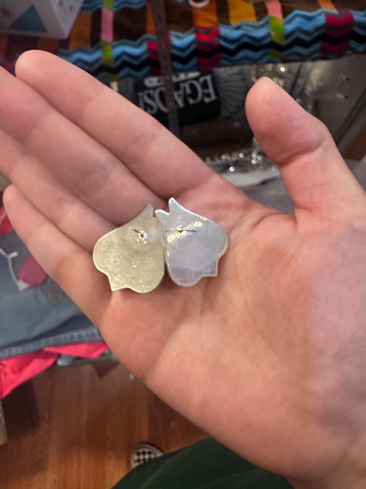 Silver Europe Unstamped Sterling Silver Tulip Italian Mexican Earrings