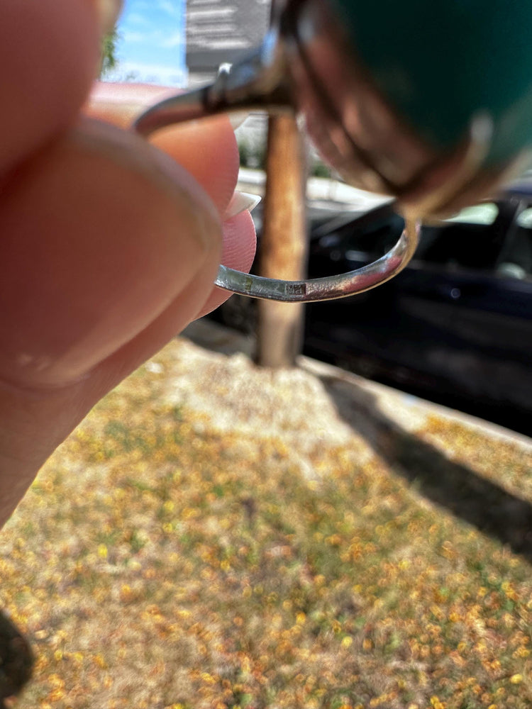 Antique Bubble Turquoise Sterling Silver Ring Size 6.5