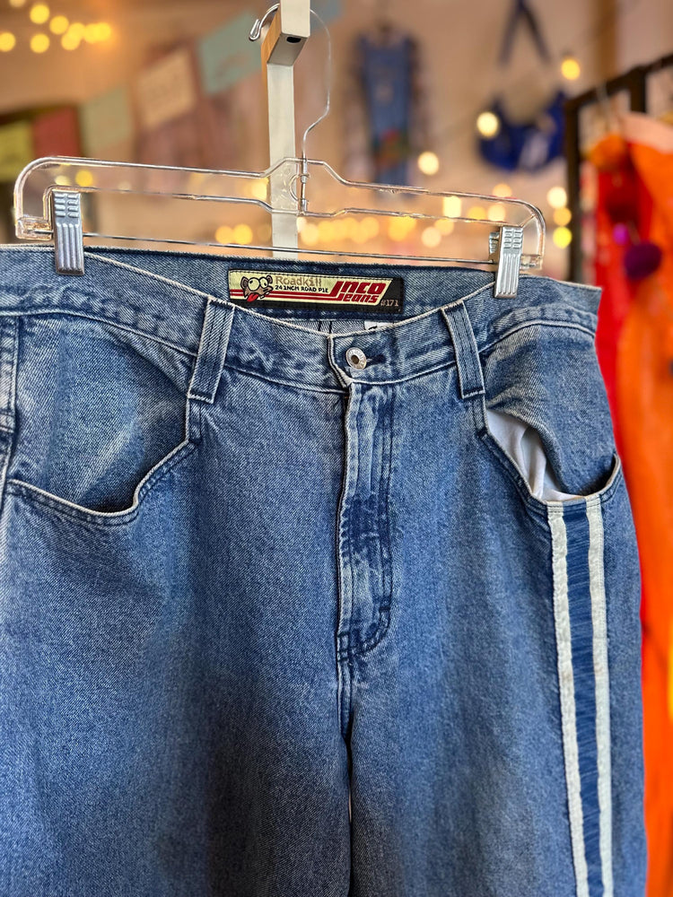 90's Y2K Vintage Jnco Jeans 24 Inch Road Kill Road Pie Jean 171 Size Large 36 by 32