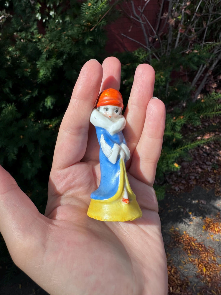 1930's Flapper Girl Porcelain Art Deco Pin Cushion Vanity Doll Fasold and Stauch