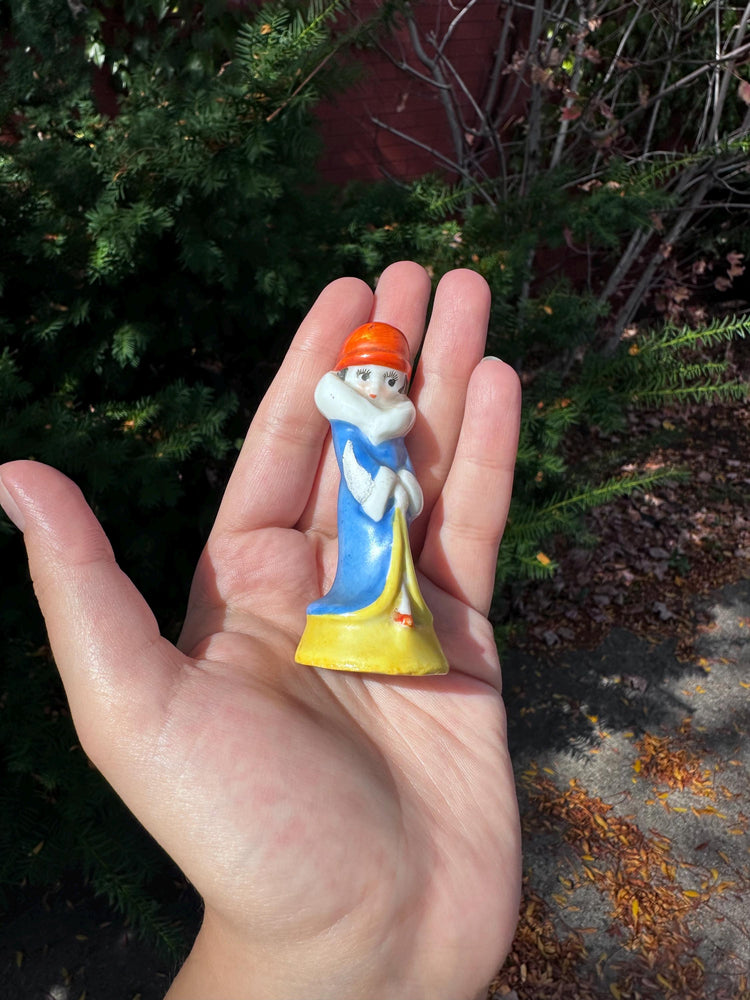 1930's Flapper Girl Porcelain Art Deco Pin Cushion Vanity Doll Fasold and Stauch