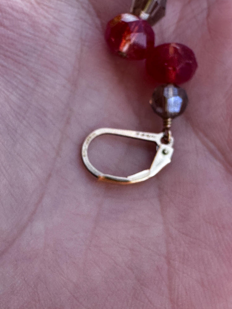 Gorgeous MCM Dangle Gold Filled Faceted Beads Citrine or Murano Glass