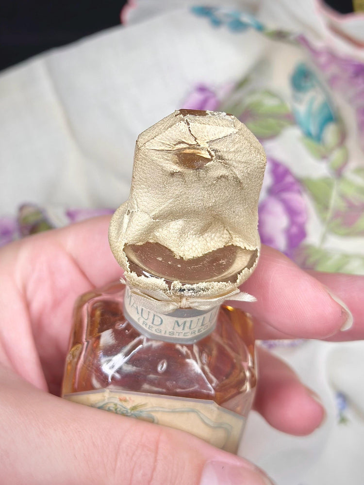 Antique Edwardian Early 1900's Perfume from Alfred Wright perfumer with Perfume and Box Maud Muller