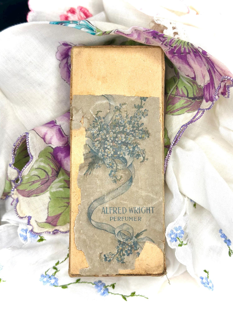 Antique Edwardian Early 1900's Perfume from Alfred Wright perfumer with Perfume and Box Maud Muller