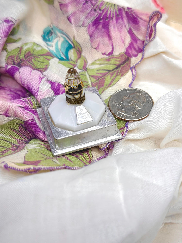 Antique 1920's Ultra Rare Le Debut Blanc Richard Hudnut Parfum de Gaiete Mini Bottle