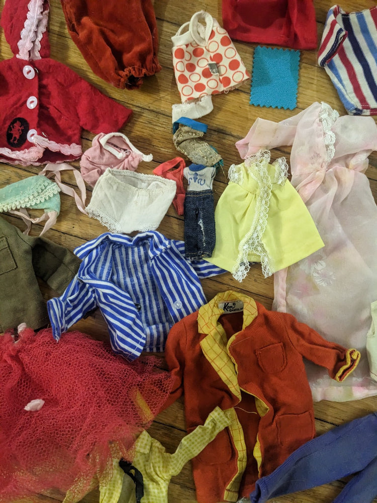 Vintage Lot Of TLC Barbie And Misc Doll Clothes 60s 70s Tammy Penny Brite 