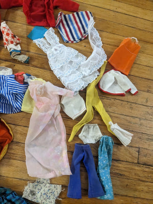 Vintage Lot Of TLC Barbie And Misc Doll Clothes 60s 70s Tammy Penny Brite 