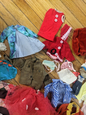Vintage Lot Of TLC Barbie And Misc Doll Clothes 60s 70s Tammy Penny Brite 