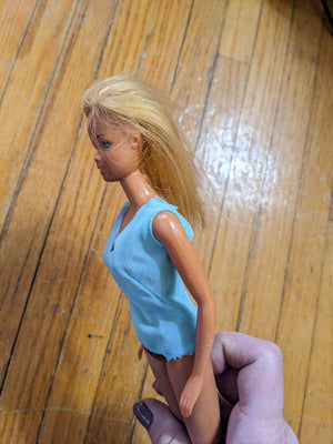 VINTAGE SUN SET MALIBU BARBIE DOLL SWIMSUIT TOWEL SUNGLASSES KOREA SOME TLC