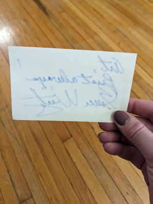BRUCE WEITZ "HILL STREET BLUES" "OFC. MICK BELKER" AUTOGRAPHED 3X5 INDEX CARD