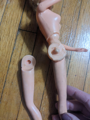Vintage Growin' Growing Pretty Hair Barbie Doll For Parts Or Repair TLC #1144