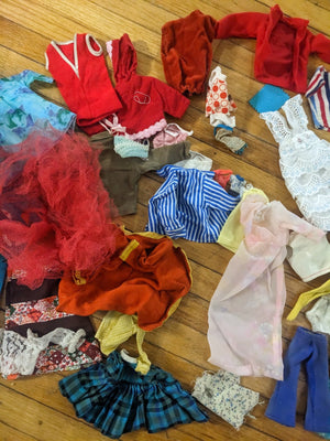 Vintage Lot Of TLC Barbie And Misc Doll Clothes 60s 70s Tammy Penny Brite 