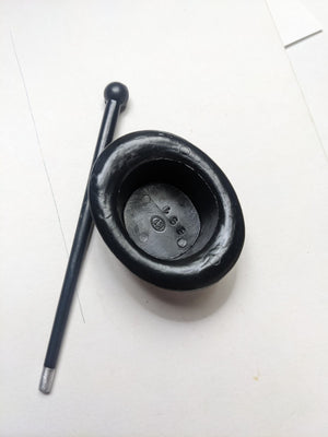 Vintage Ken Doll Sized Black Plastic Top Hat And Cane Hong Kong~ 1960's