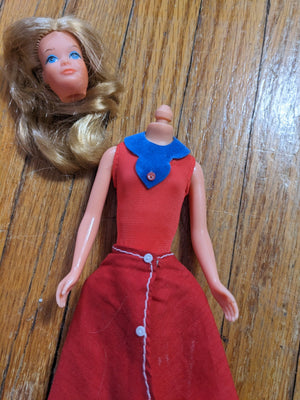 Vintage Growing Up Skipper Works But Head Has Come Loose 