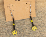 Smiley Face Beaded Dangle Earrings